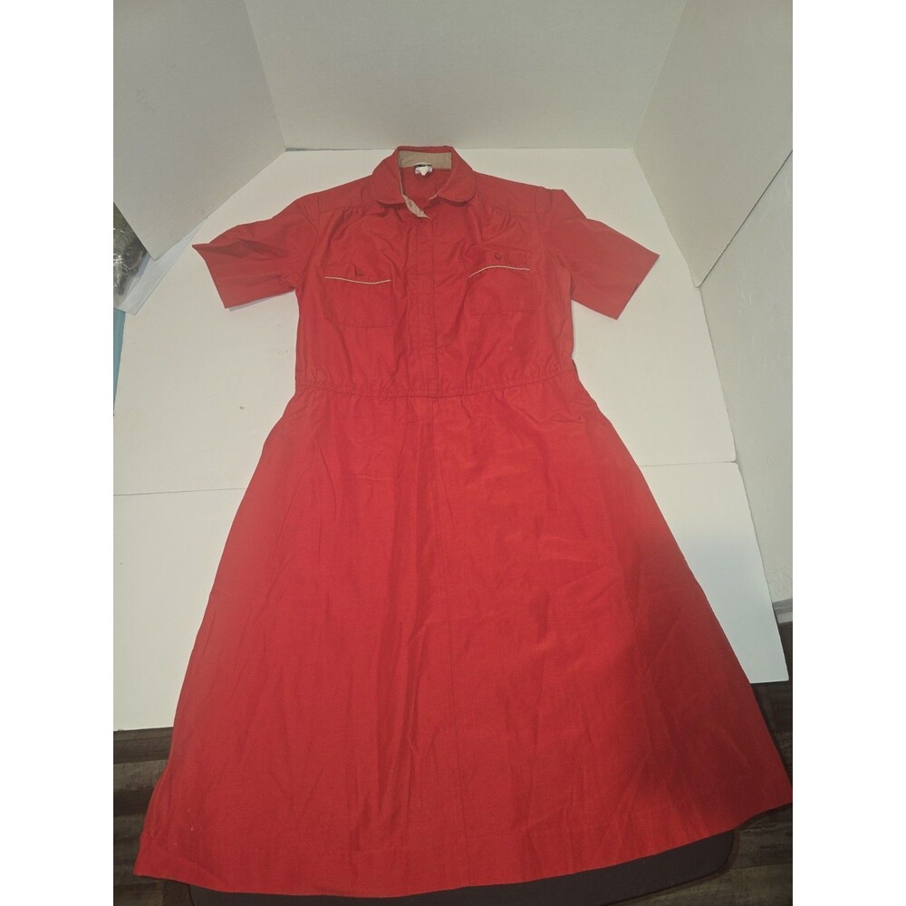 Vintage Women's Altogether Fashions Red Dress Size 12 #279